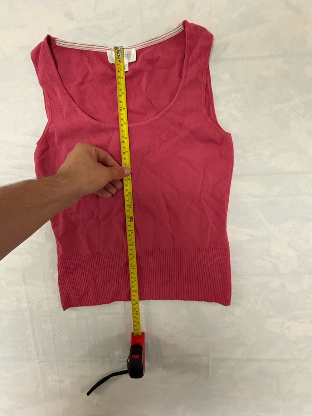 LOFT Raspberry Ribbed Sleeveless Tank Top - Picture 4 of 4